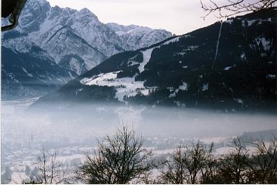 Lienz in Osttirol: Inversion ber dem Talboden