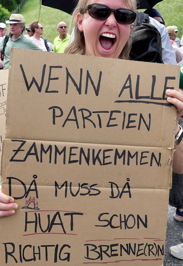 Wenn alle Parteien zammenkemmen, da muss da Huat schon richtig brenne()rn